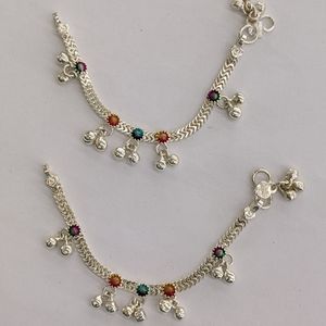 Real Silver Ankle Bracelet For Babies